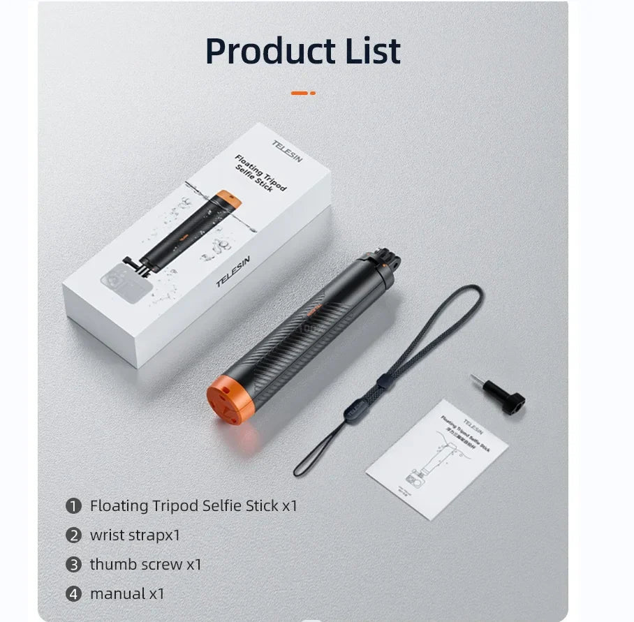 Floating Tripod Selfie Stick for GoPro, DJI & Insta360
