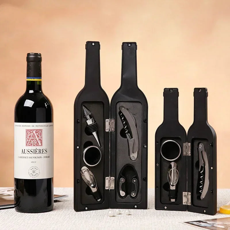 2025 Hot Creative Wine Set 3/5 Pieces Bottle Opener Gift Box High-End Set Tool Bottle Opener Wine for Wine Lovers Peaceful Pleasures Health and Wellness