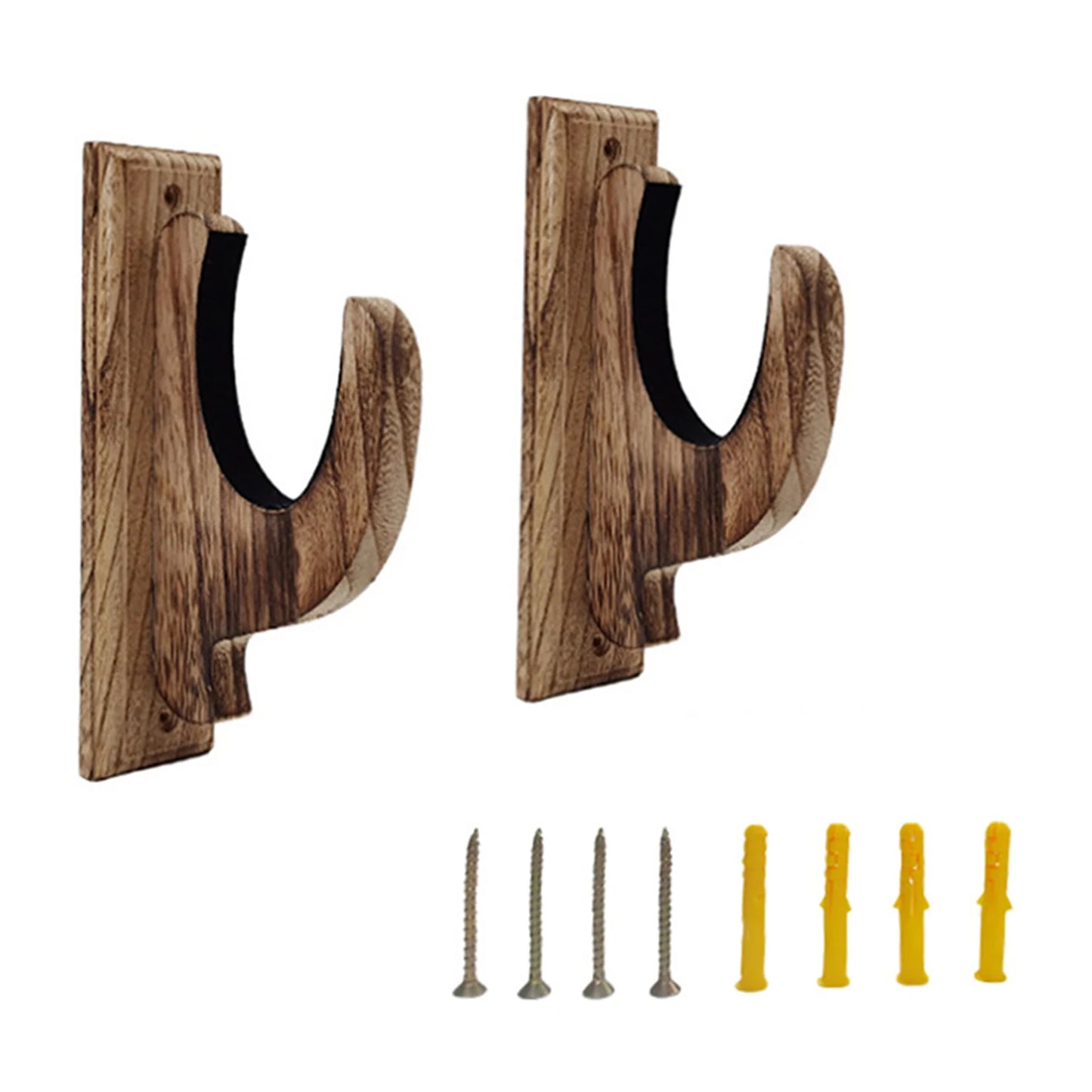 Wooden Wall-Mounted Gun Rack for Rifles, Shotguns & Bows
