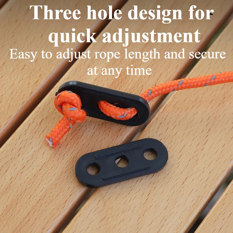 10-Pack Tent Rope Adjustment Buckles | Windproof Anti-Slip Tent Rope Buckles Peaceful Pleasures Health and Wellness