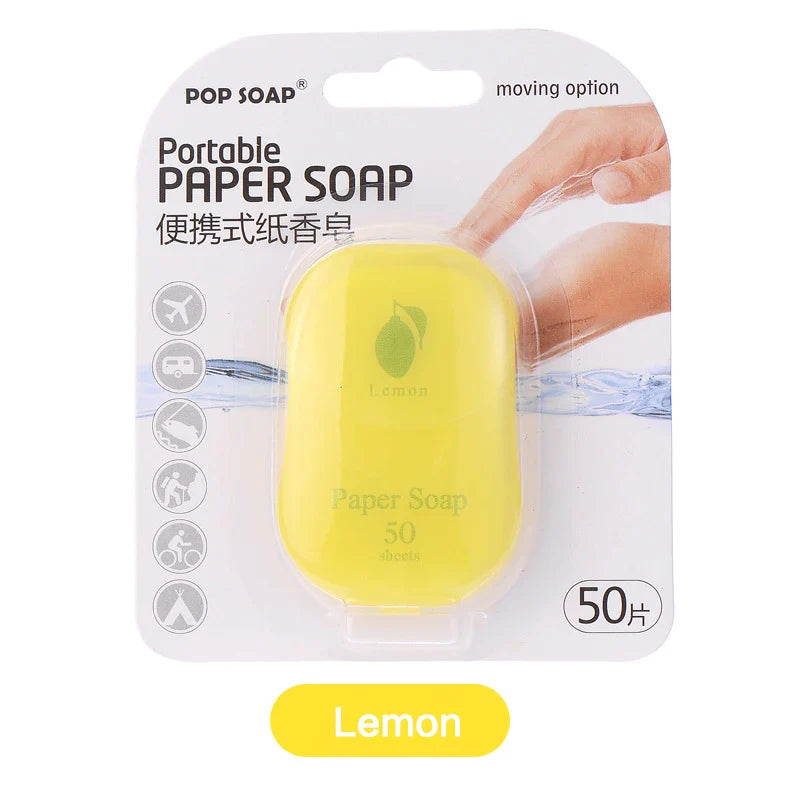 Portable Paper Soap Sheets – Disposable Travel Hand Wash