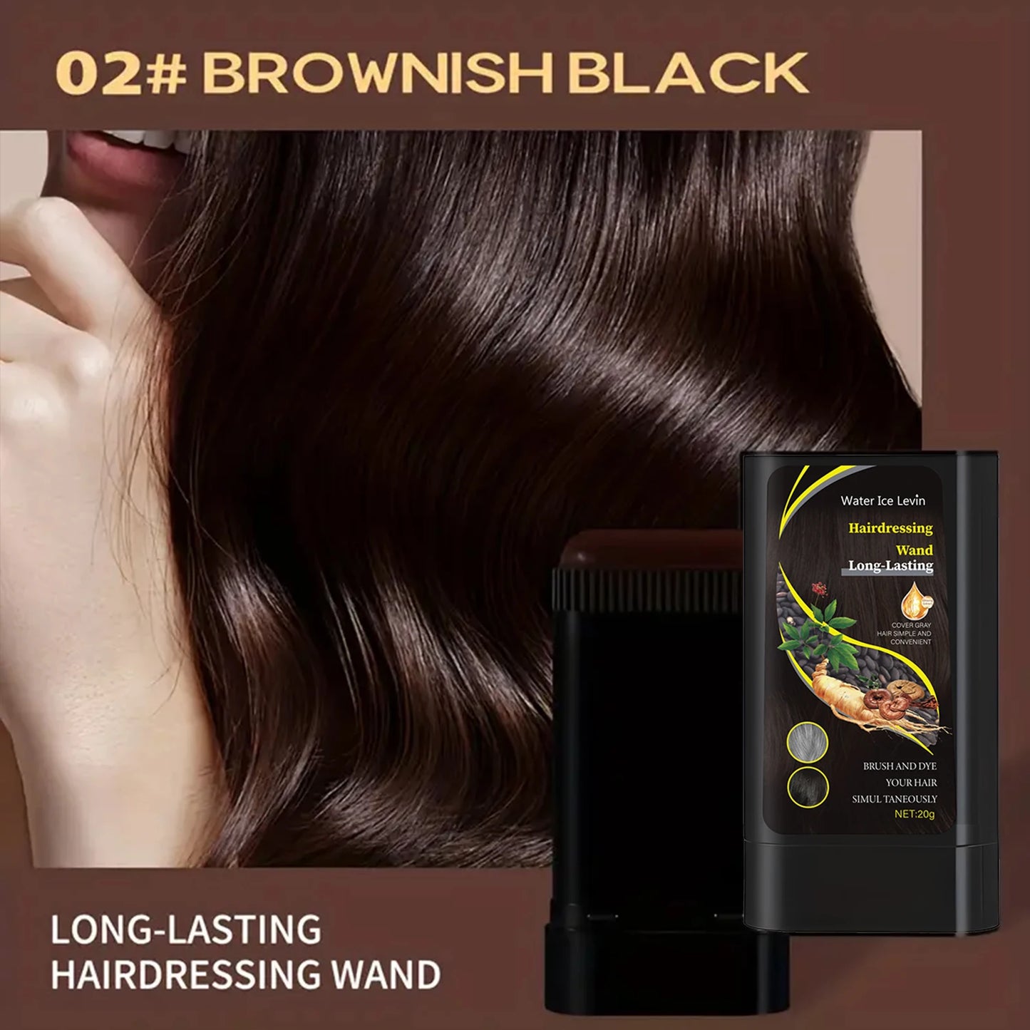 Quick Hair Dye Stick 20g – Easy Touch-Up for Dark Hair