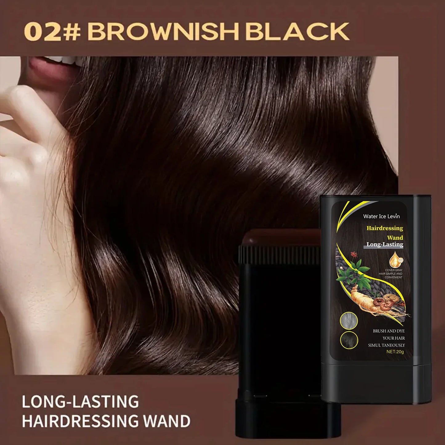 Quick Hair Dye Touch-Up Stick 20g – Covers Greys Instantly