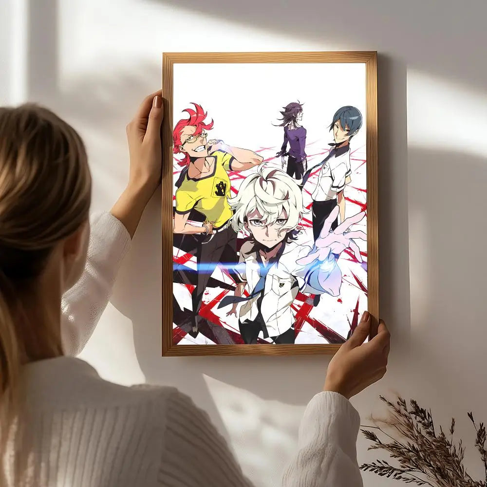 Anime K-Kiznaiver Poster HD Self Adhesive Waterproof Wall Art Ideal for Home Office Dorm Bedroom Great Gift Peaceful Pleasures Health and Wellness White5 30X40cmNoframe