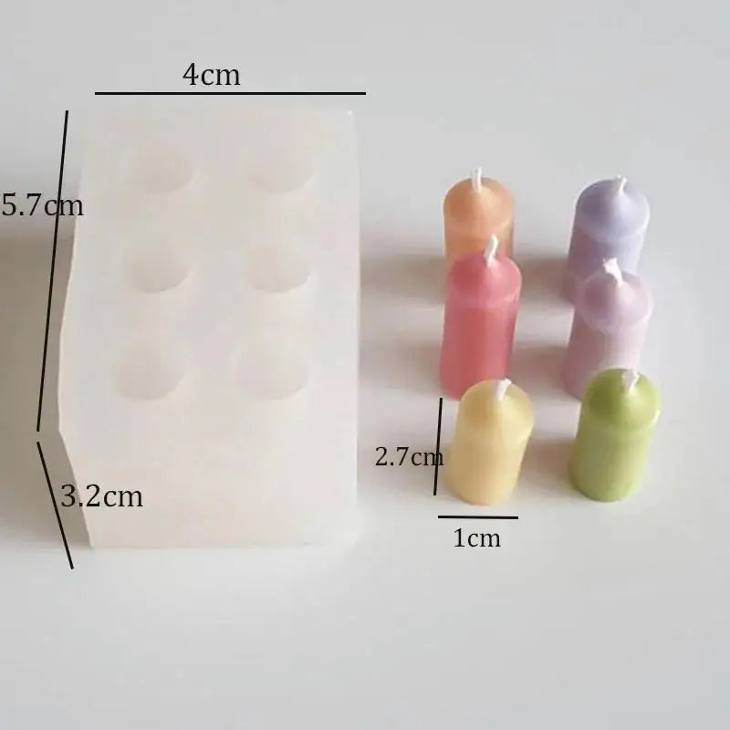 Cylindrical Pillar Candle Silicone Mold | DIY Craft Making