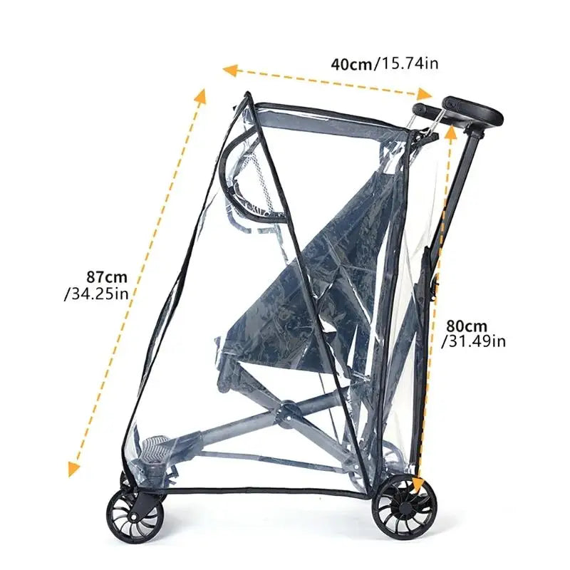 Breathable Stroller Rain Cover | Clear Panel, Windproof Baby