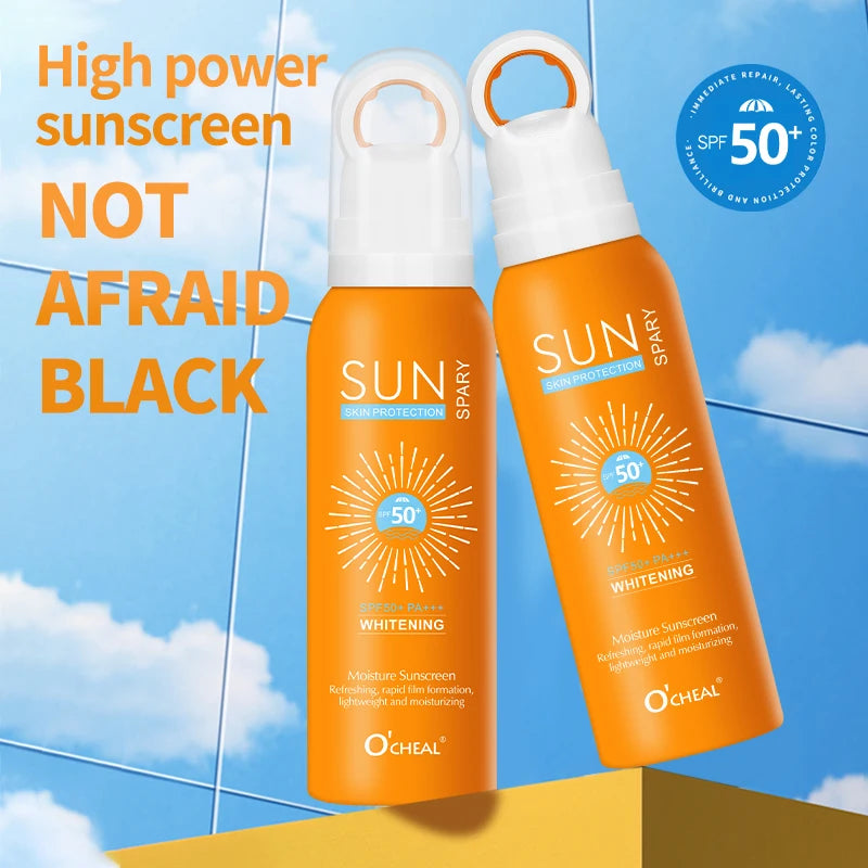 O‘cheal 150ml Sunscreen Spray Anti-aging Anti Wrinkle Moisturizing Whitening Sunscreen Spray Facial Body Neck Skin Care Cream Peaceful Pleasures Health and Wellness