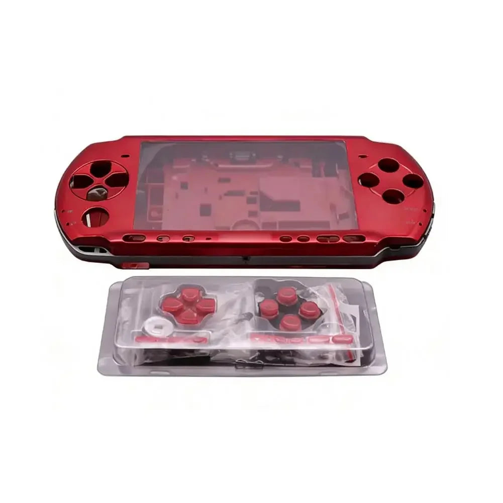 Full Replacement Housing Shell Kit for PSP 3000 Console Complete Case Cover With Buttons Screws DIY Repair Parts for PSP3000 03 Peaceful Pleasures Health and Wellness red