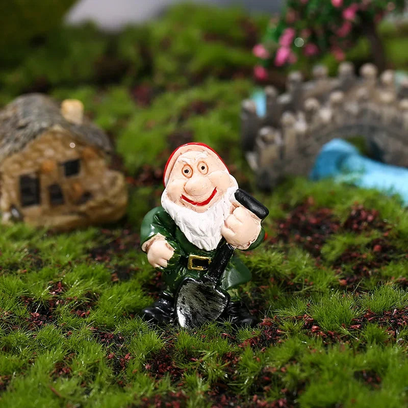 Miniature Fairy Garden Gnomes Figurines Set Resin Animals Mini Small Funny Dwarf Decorations Statues Ornaments Collection Indoor Peaceful Pleasures Health and Wellness 5