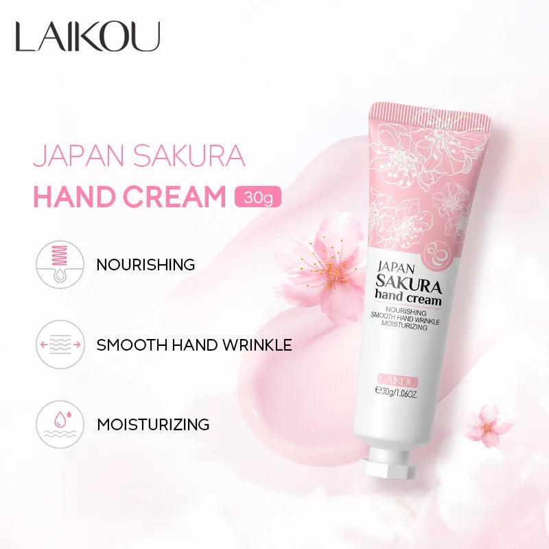LAIKOU Sakura Hand Cream – Moisturizing & Whitening 30g