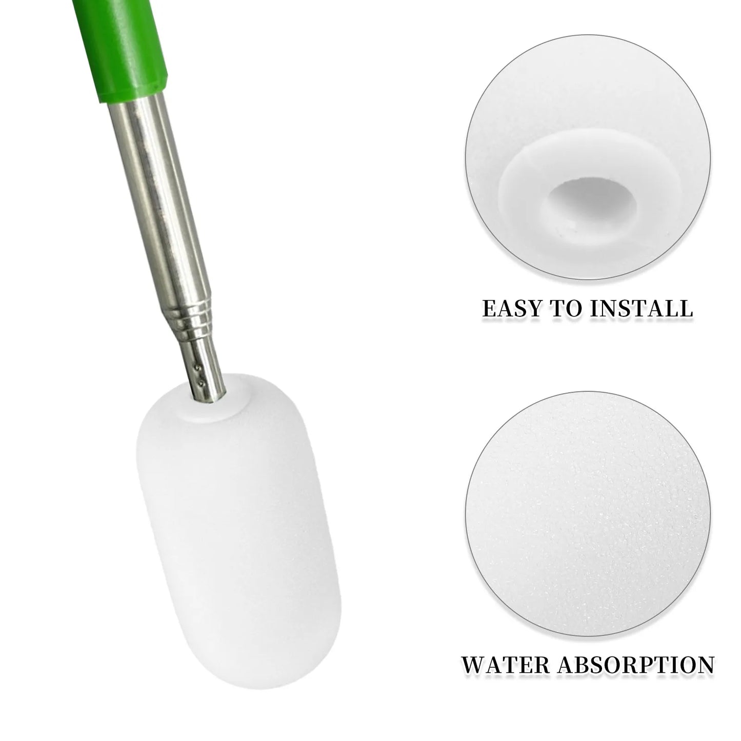 3Pcs Detachable Sponge Heads for Telescopic Water Absorbent Rod Pottery Trimming Tools Ceramic Shaping Tools Sponge Stick Parts Peaceful Pleasures Health and Wellness
