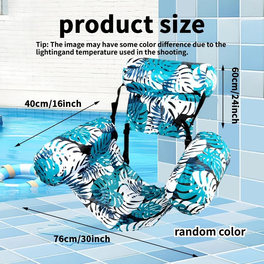 Adult Inflatable Floating Lounge Chair | Foldable Pool Float