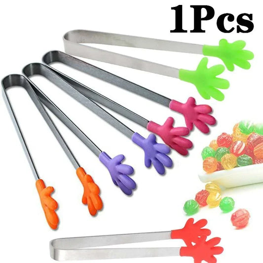 Creative Small Hand Silicone Clip Stainless Steel Food Mini Foodclip Peaceful Pleasures Health and Wellness