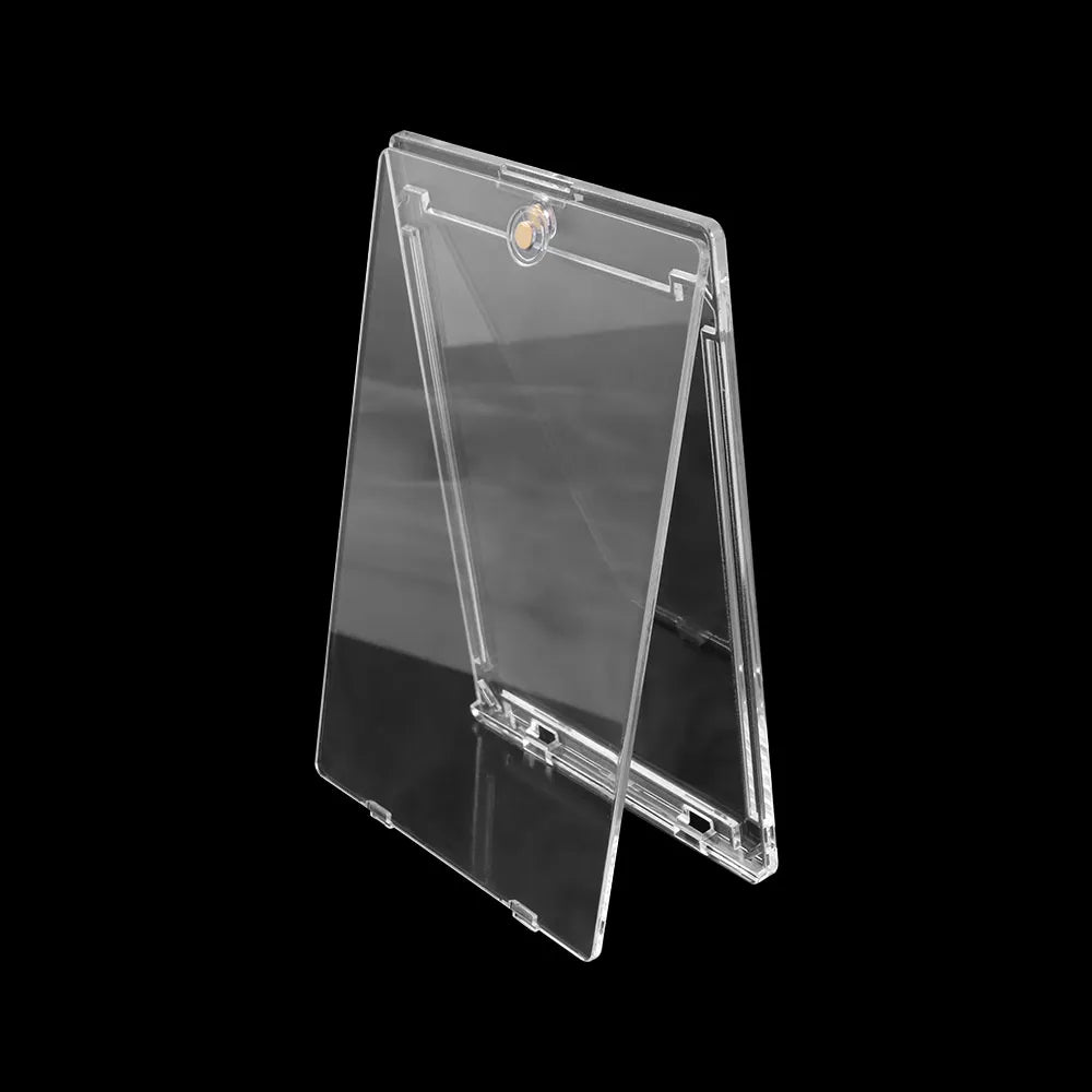 5Pcs Magnetic Card Holder Case Hard Plastic Material 35PT Thickness Game Card Storage Box Acrylic Clear Peaceful Pleasures Health and Wellness