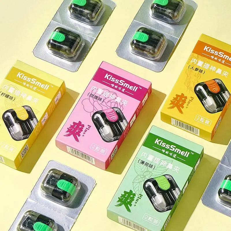 Hands-Free Aromatherapy Nasal Inhaler Stick 2pk | Nose Clip