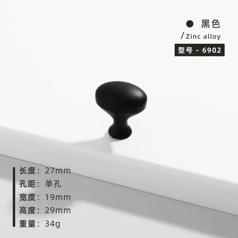 Minimalist Oval Cabinet Knobs & Drawer Handles – Zinc Alloy
