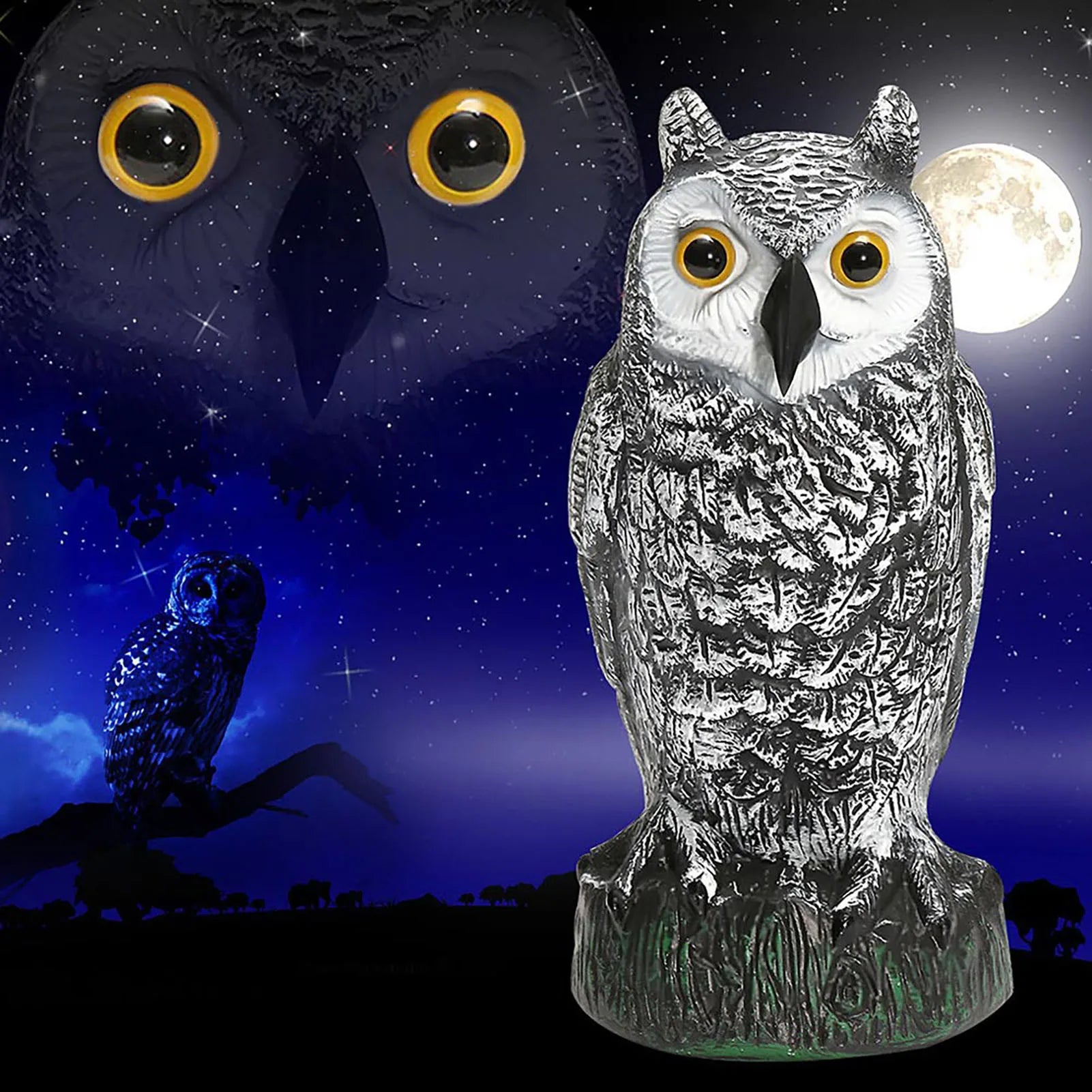 Fake Owl Decoys to Scare Birds Pest Repellent Pigeon Deterrent Owl Decoys for Garden Yard Outdoor Patio Peaceful Pleasures Health and Wellness