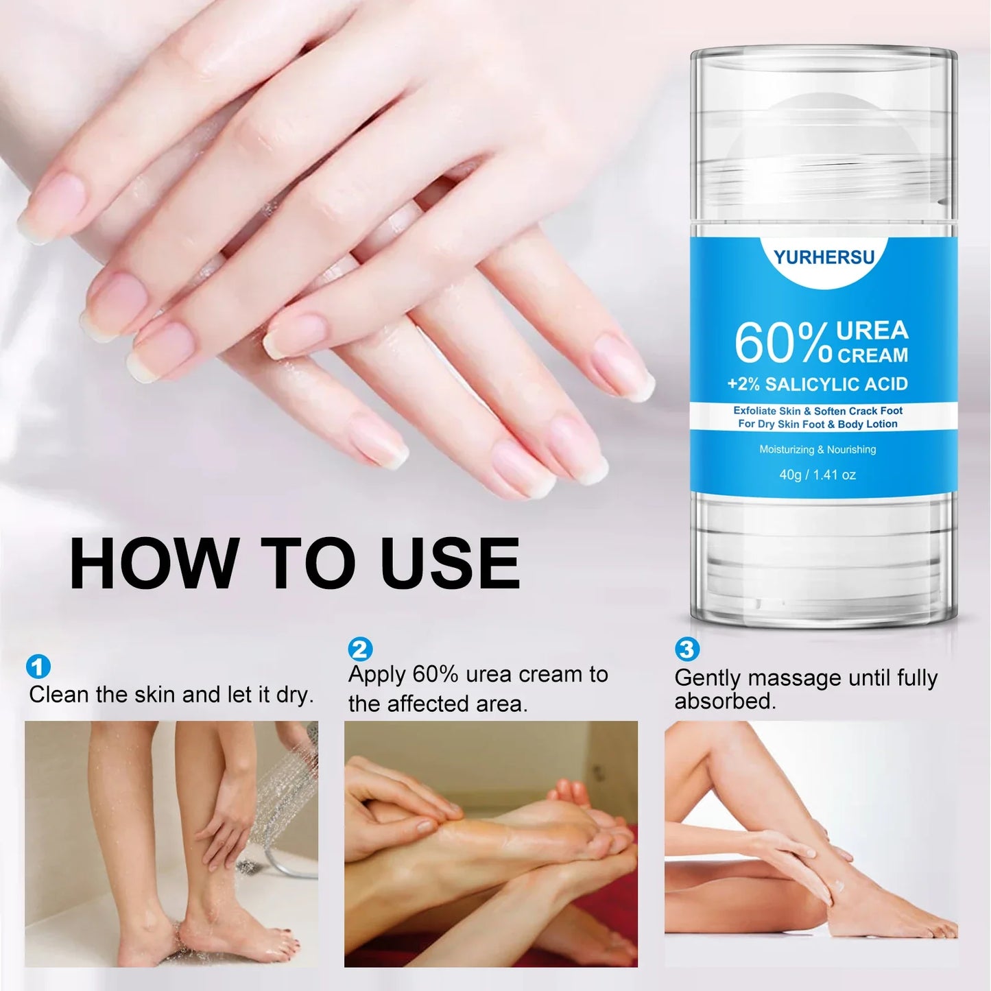 60% Urea Foot Cream Stick – Smooth Cracked Heels & Calluses