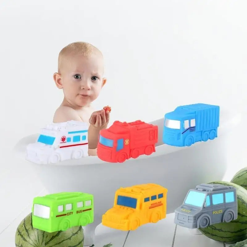Toddler Bath Toy Car Set – 6 Floating Water Play Vehicles