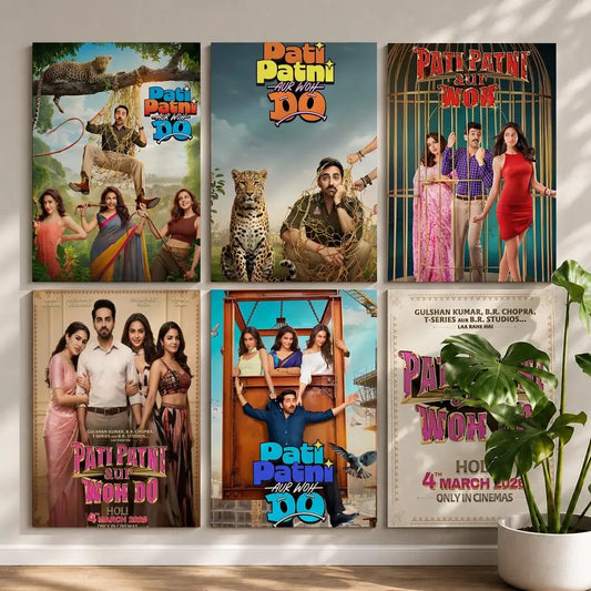 Pati Patni Aur Woh Do Movie Poster – HD Self-Adhesive Wall Art Movie Wall Poster Peaceful Pleasures Health and Wellness