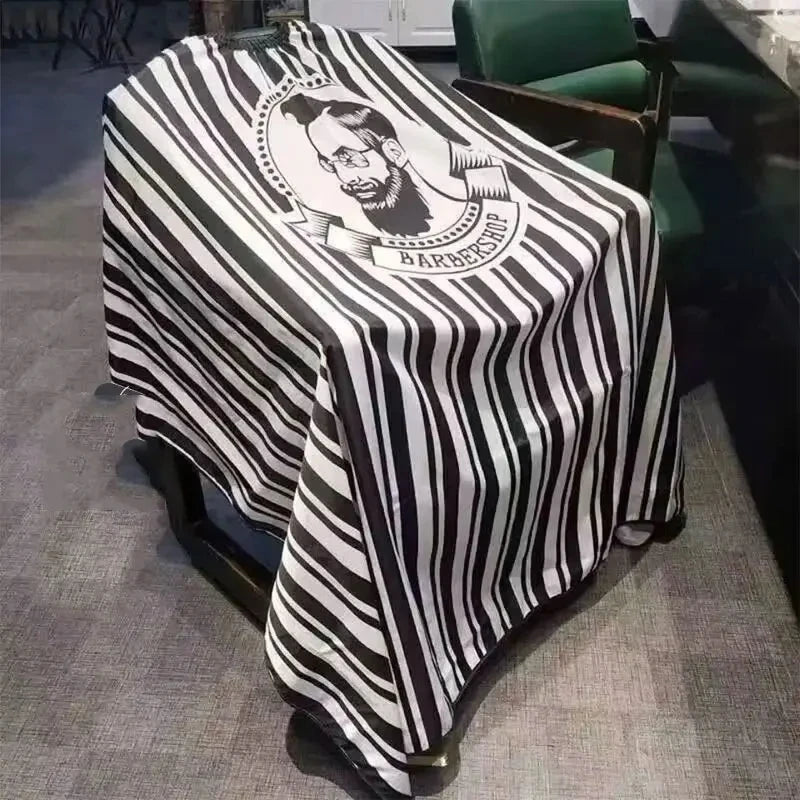 Striped Non-Stick Hair Cutting Cape | Salon Hairstylist Apron