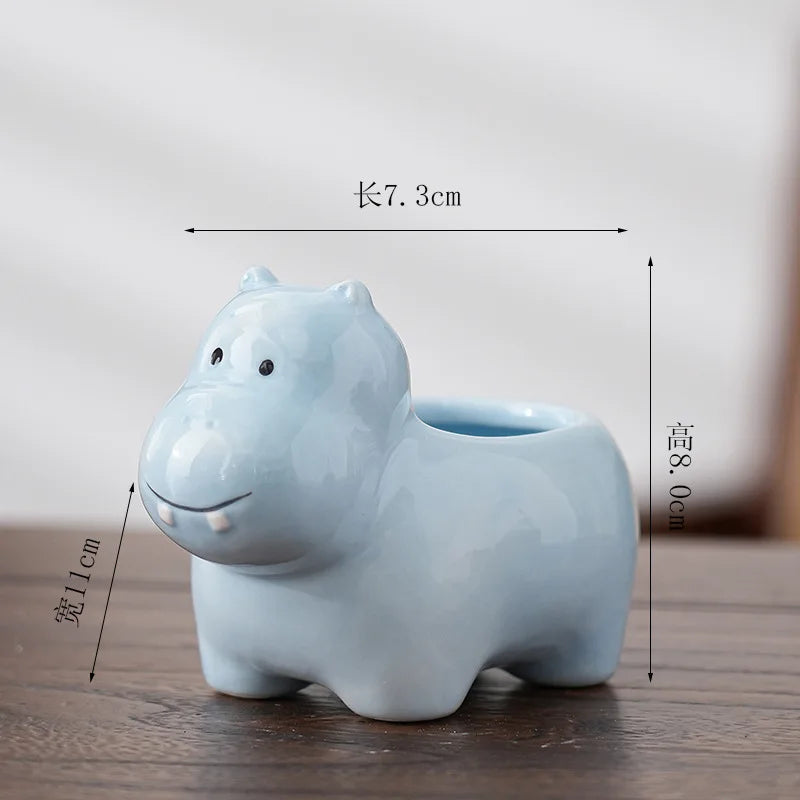 Animal Shape Ceramic Succulent Planter | Cute Cartoon Pot