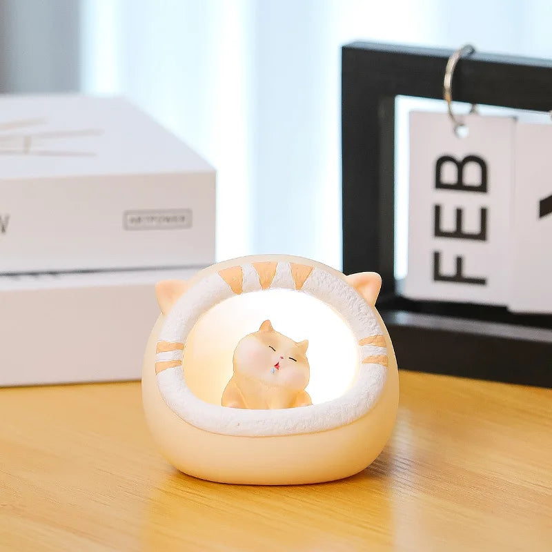 Cute Fat Cat Night Light – Kids Bedroom Atmosphere Lamp