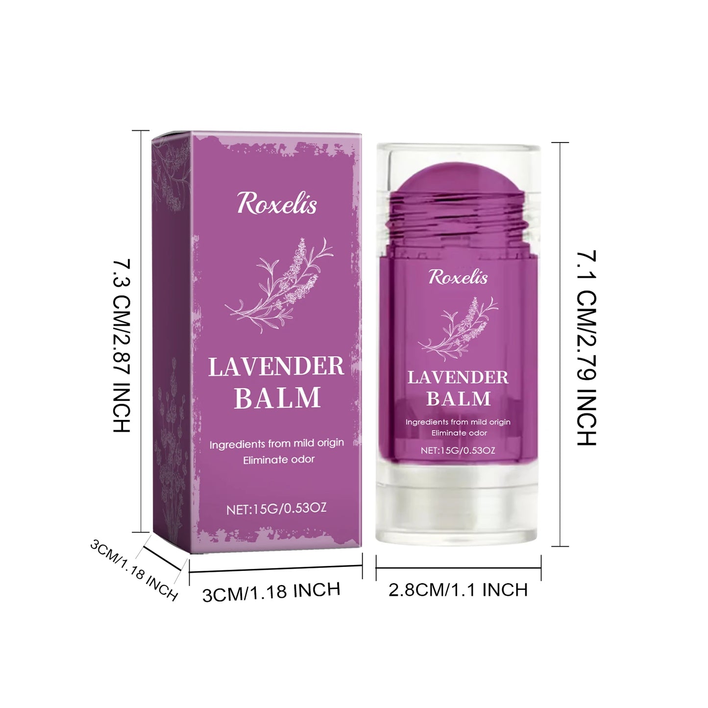 Lavender Solid Perfume 15g | Alcohol-Free Floral Deodorant