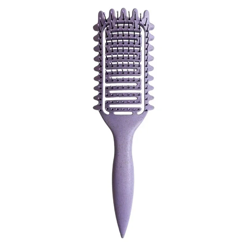 3-in-1 Curl Defining Detangling Hair Brush for Curly Hair Curl Defining Brush Peaceful Pleasures Health and Wellness 1Pc Purple