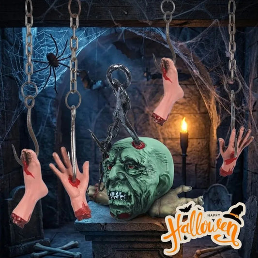 Halloween Iron Chain Hook Horror Props – Haunted House Decor Halloween Horror Prop Peaceful Pleasures Health and Wellness