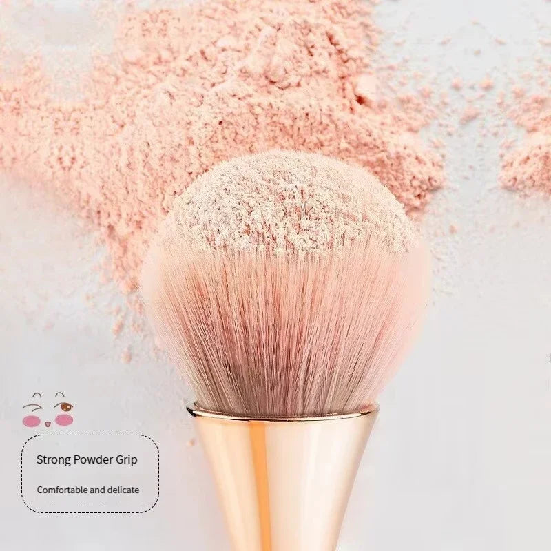 Rose Gold Fan Makeup Brush – Powder, Highlight & Blush Fan Makeup Brush Peaceful Pleasures Health and Wellness