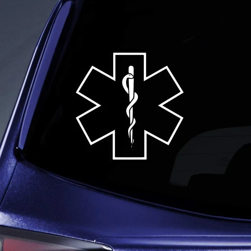 5" Wide Star of Life Medical Funny Vinyl Decal Sticker Car Stickers Window Peaceful Pleasures Health and Wellness