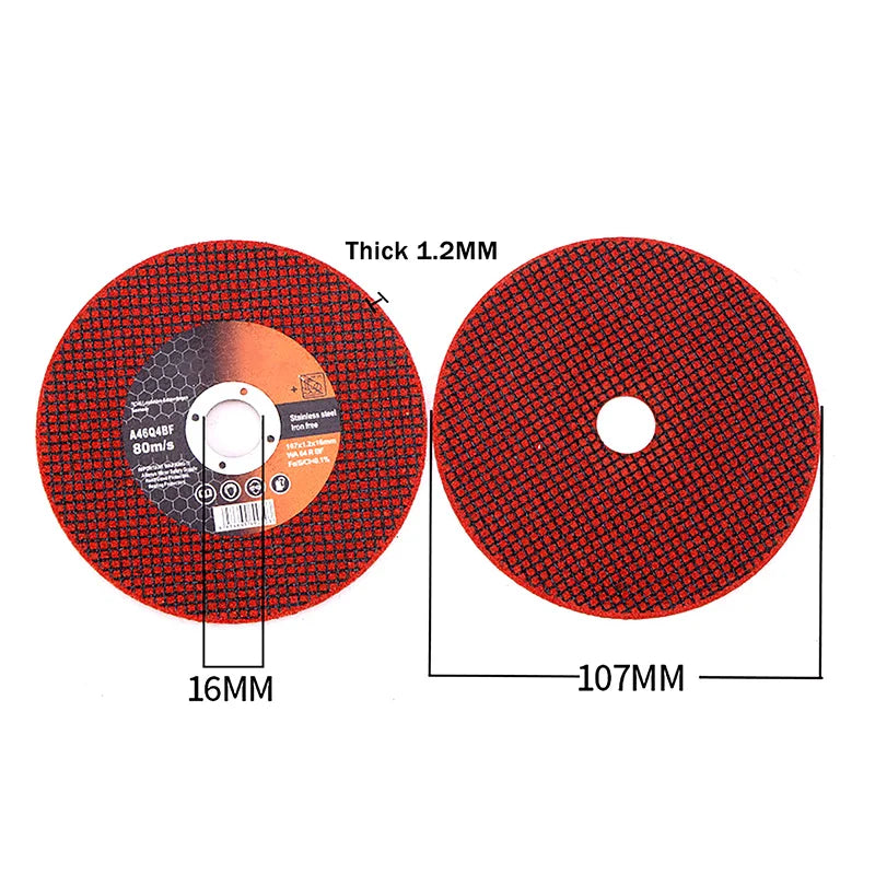 5-Pack 107mm Resin Cutting Discs – Angle Grinder Blades for Metal
