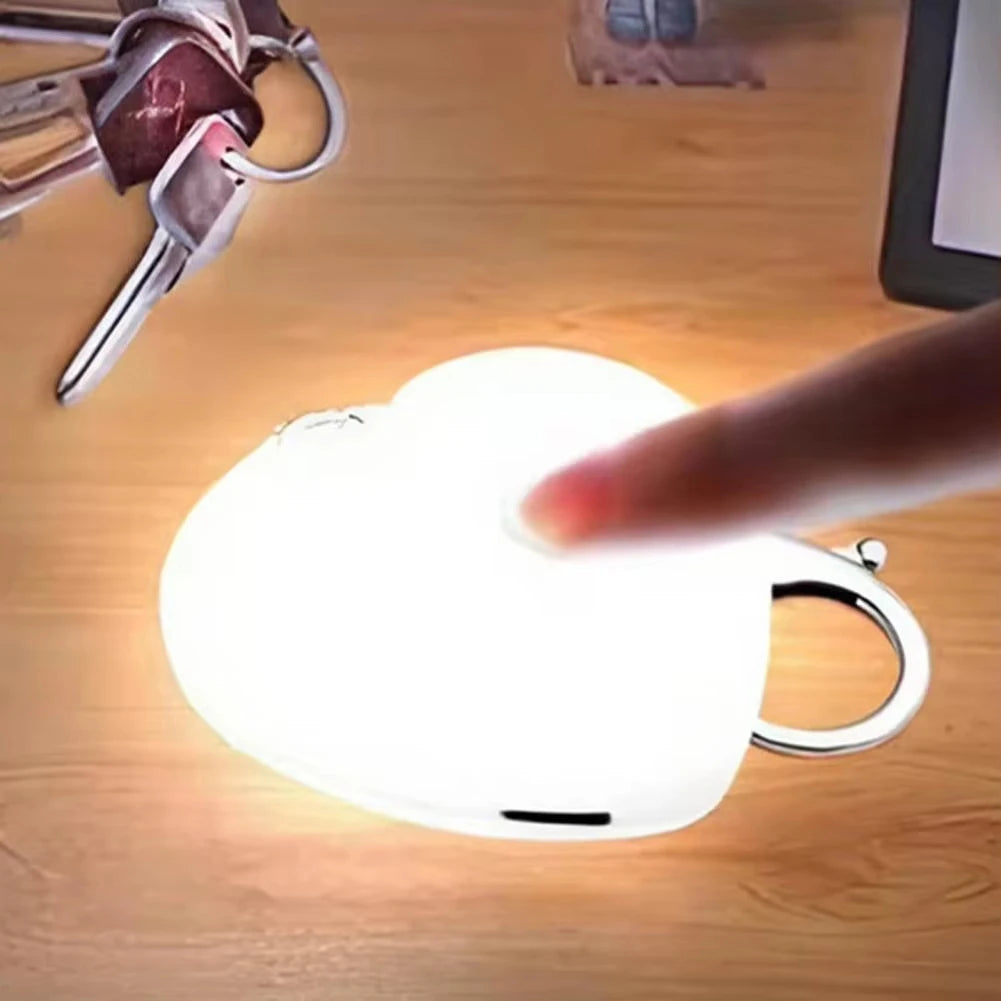 Glow Heart Light Rechargeable Purse Light Touch-Sensitive Heart Cloud Shaped LED Bag Lamp Women USB Charging Compact Wallet Ligh Peaceful Pleasures Health and Wellness