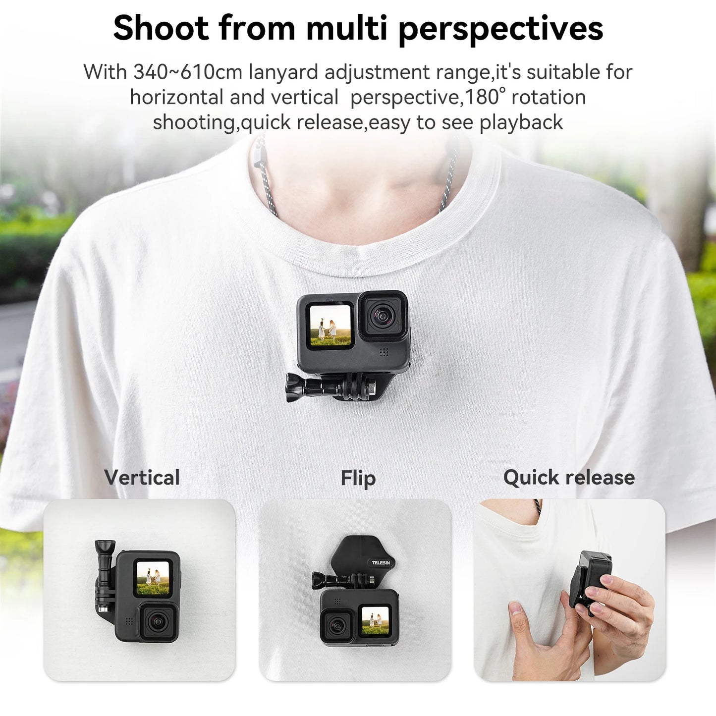TELESIN Magnetic Action Camera Quick Release Bracket Gopro Accessories Release Bracket for GoPro Hero Insta 360 DJI Mobile Phone Peaceful Pleasures Health and Wellness