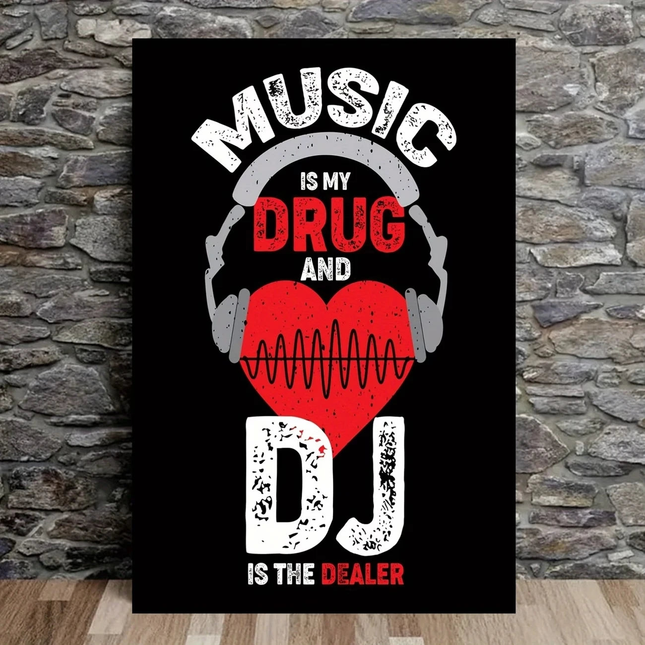 DJ Electro Techno 90s Music Canvas Wall Art Print Poster