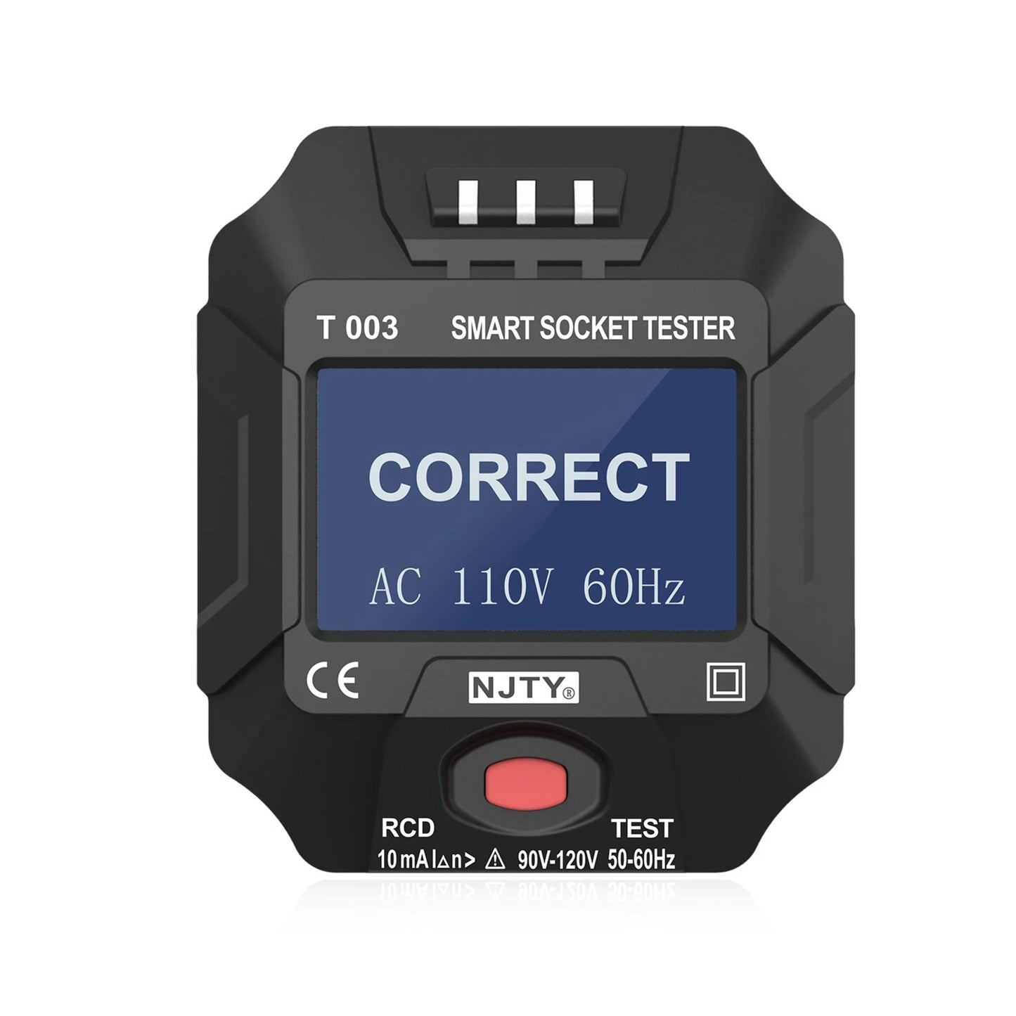 NJTY 90 120V US Plug Socket Outlet Tester Smart Digital Display LCD