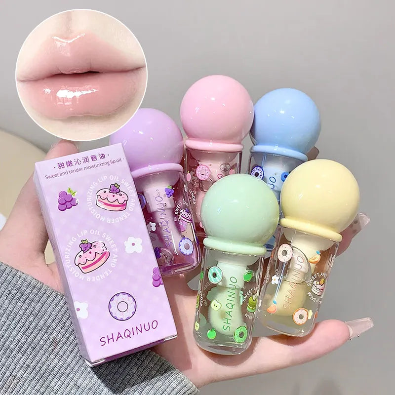 Fruit-Flavored Lip Oil – Moisturizing, Glossy & Plumping Balm