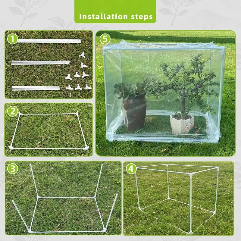 Portable Mini Greenhouse with PVC Cover & Bracket | Indoor/Outdoor