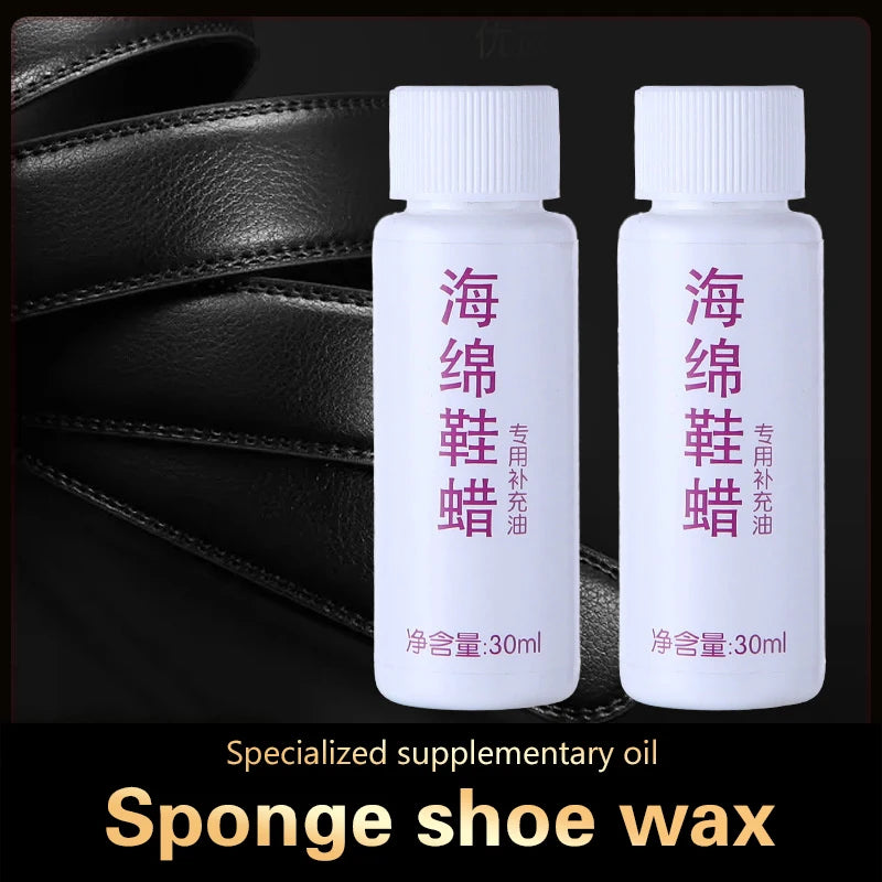 Double-Sided Shoe Polish Wax Sponge Brush | Leather Care Tool