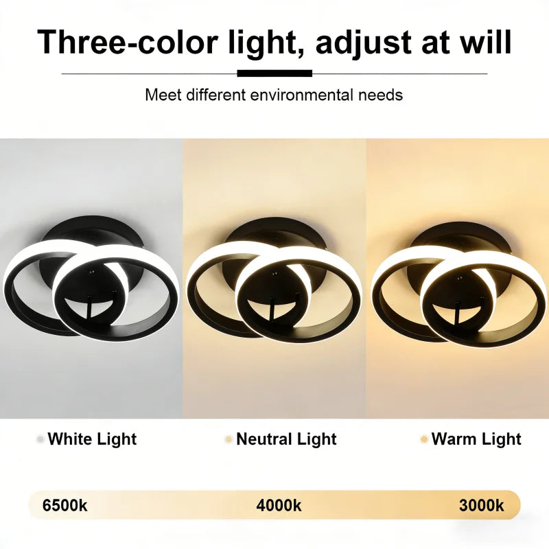 RUNTOIN 22W LED Geometric Ceiling Light – Kitchen & Bedroom