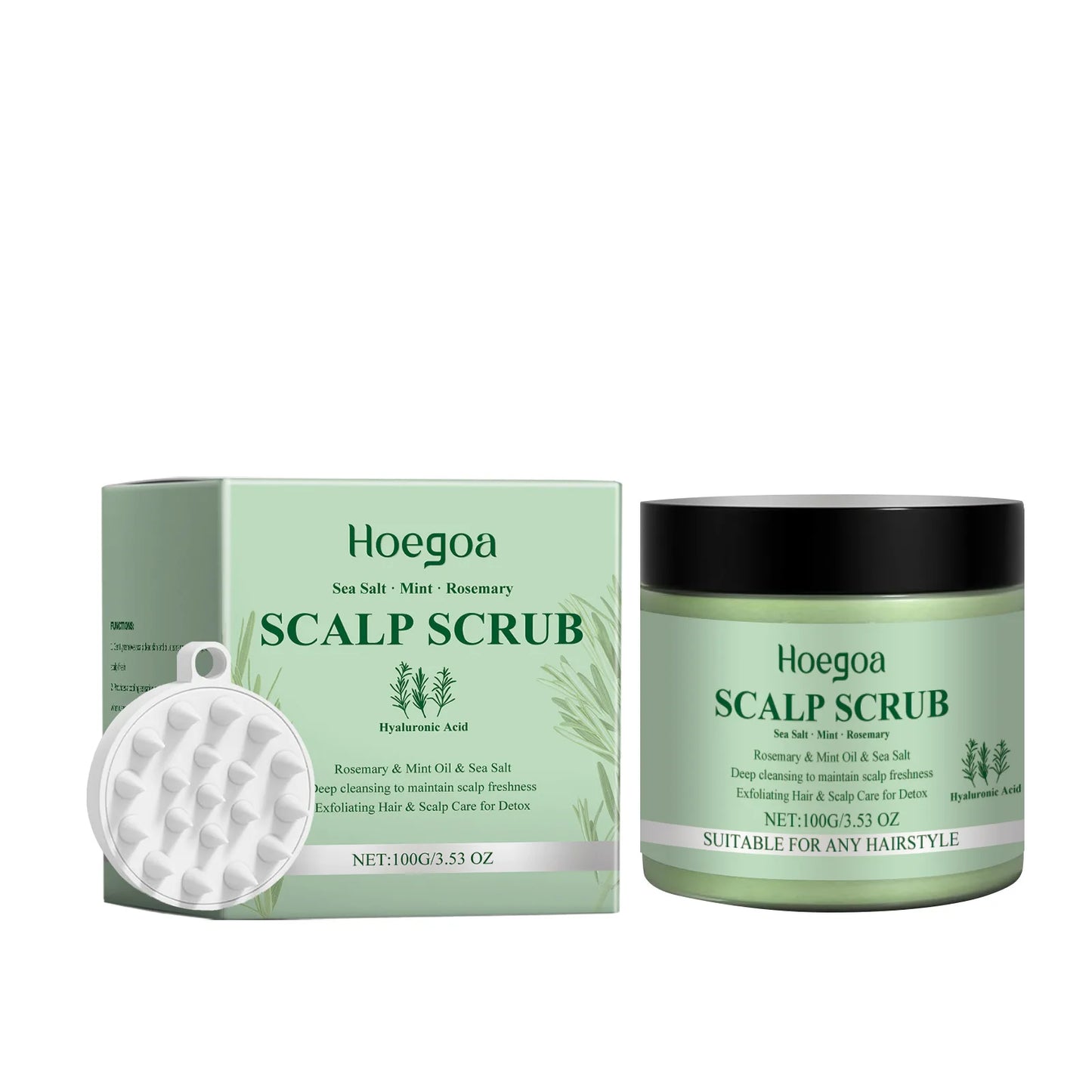 HOEGOA Rosemary Scalp Scrub – Deep Cleanse & Nourish