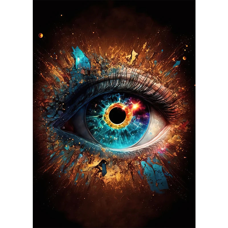 Abstract Eye Canvas Wall Art HD Print – Home & Office Decor Canvas Wall Art Peaceful Pleasures Health and Wellness SKU-2 50X70cm no frame