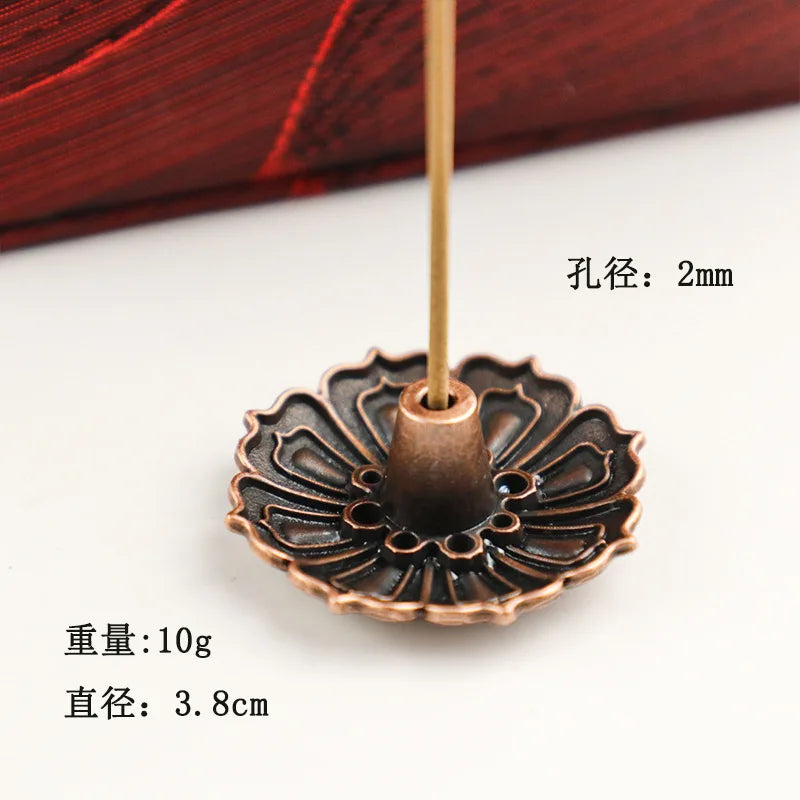 Metal Lotus Buddha Incense Burner & Stick Holder | Zen Censer
