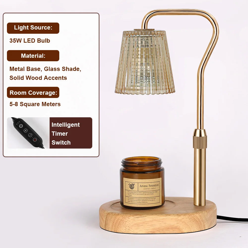 RUNTOIN Dimmable Candle Warmer Lamp with Timer | Wax Melt Night Light