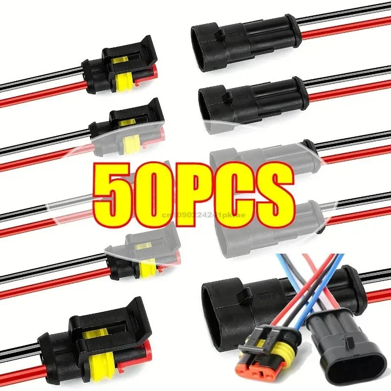 Waterproof 2-Pin Wire Connectors – 20 AWG Automotive Kit