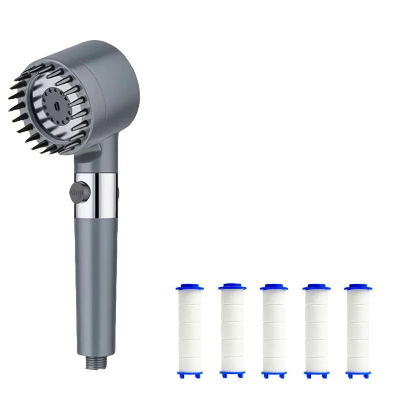 4-Mode Filtered Handheld Shower Head – Water Saving & Massage