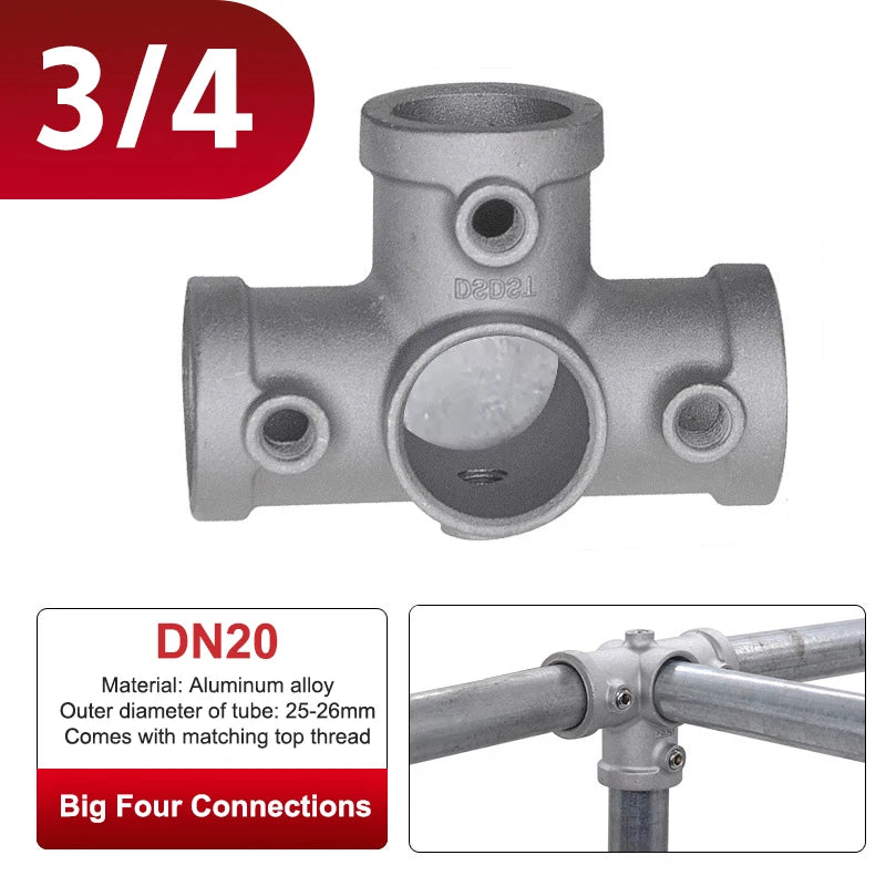 3D Fitting Connection FastenerAluminum Alloy Connector Elbow Tee Base Flat 20/25mm Steel Tube Shelf Parts Peaceful Pleasures Health and Wellness 21