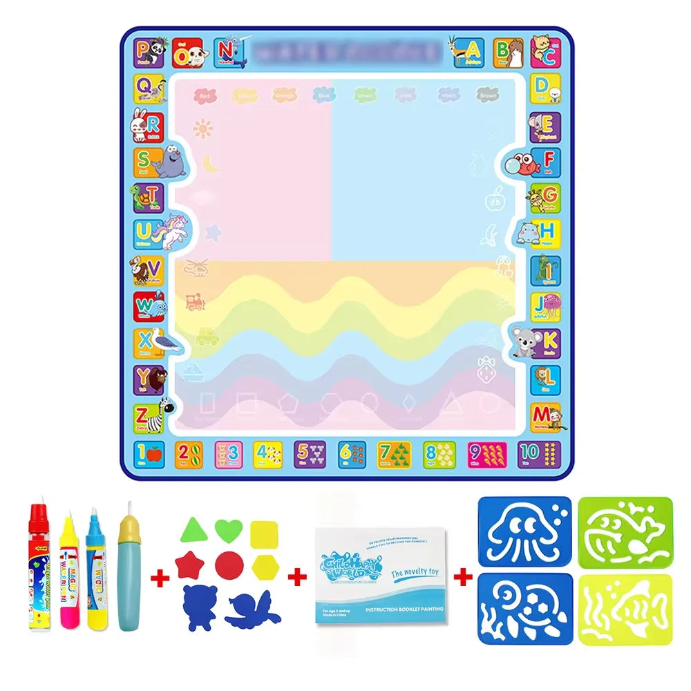 Coolplay Water Doodle Mat Coloring Drawing Reusable Magic Pens