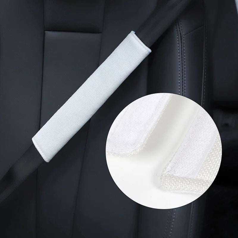 2pcs Car Seat Belt Cover with Hole DIY Detachable Doll Decoration Children Seat Belt Protector Cover Auto Interior Accessories Peaceful Pleasures Health and Wellness